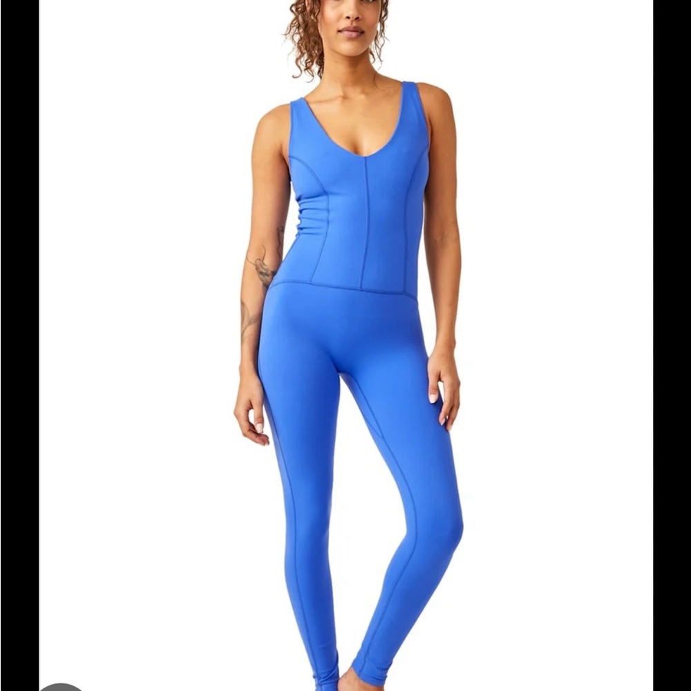 FP Movement by Free People Blue Streamlined Jumpsuit